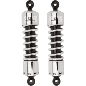 PROGRESSIVE SUSPENSION 412 Series Shocks — Black/Chrome - 12" - Standard - Chrome - Dyna 412-4036C